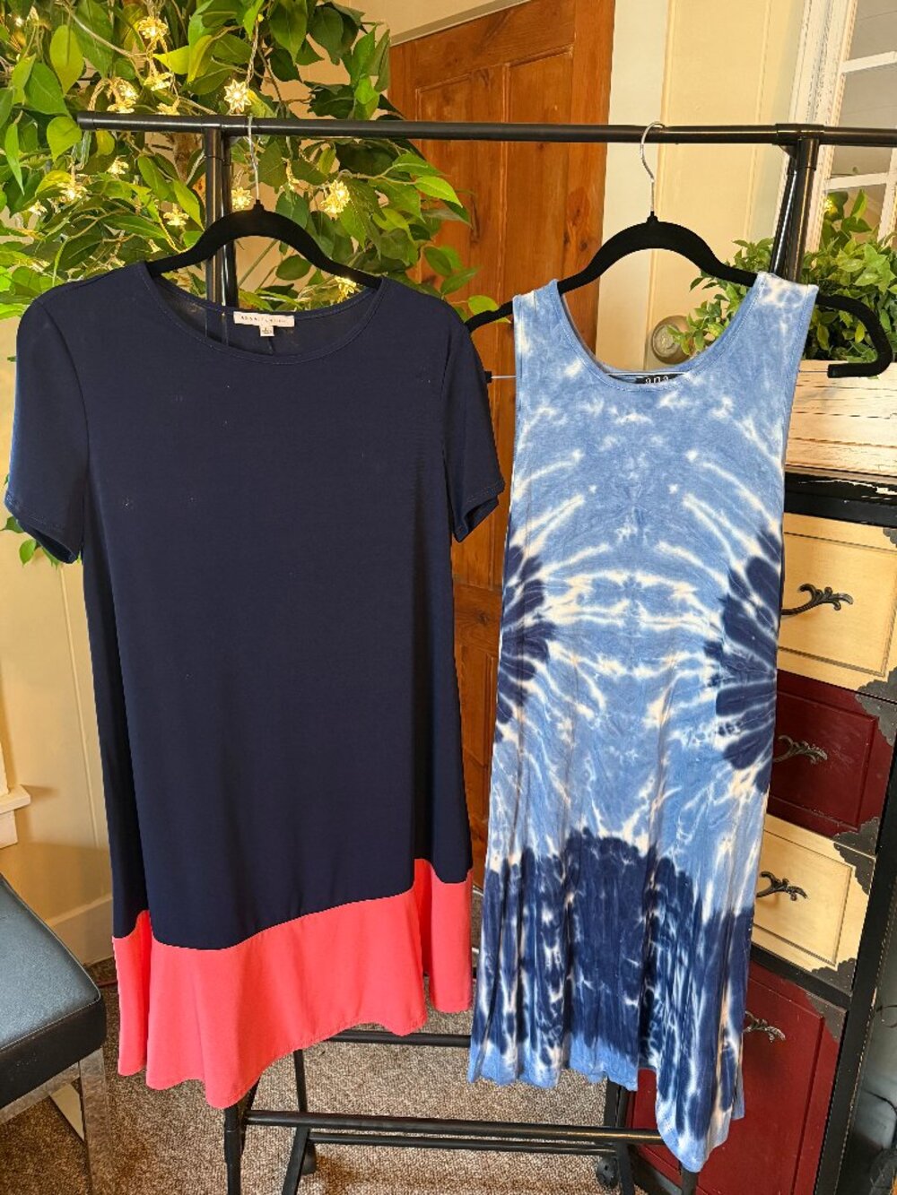Annalee + Hope Drop Waist Dress Size L w/ A.N.A. Tie-Dye Tank Dress Size L (USA)